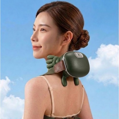 한일메디컬 거북손마사지기 목 어깨 안마마사지기 온열 휴대용, 그린, 거북손마사지기1개