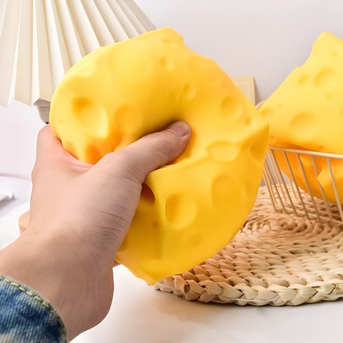 플릿플릿 대왕 치즈 말랑이 11cm, 1개, 260g, 노랑