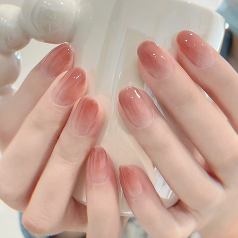 착용형 네일아트 손톱팁 짧은손톱 숏네일 인조팁, 1개, 숏네일#ST04