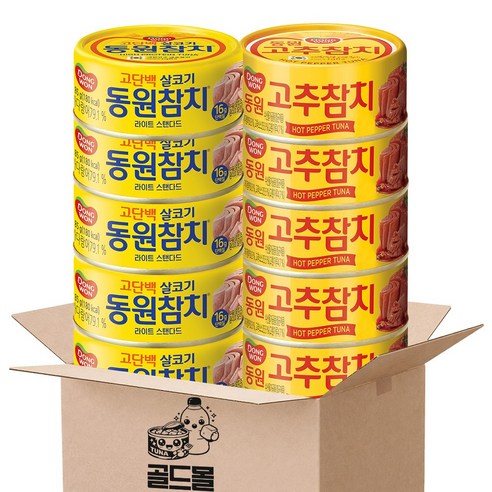 동원 반반 참치 살코기참치캔100g 5P+고추참치100g 5P, 100g, 10개