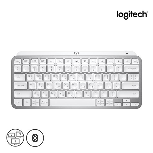로지텍 MX KEYS MINI 블루투스 무선 텐키리스 키보드, 페일그레이, YR0084