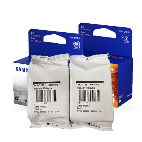 삼성 INK-M185 정품 SL-J1680 SL-J1683 J1685 J1780 잉크, 벌크_(검정+컬러) 정품벌크 세트, 1세트