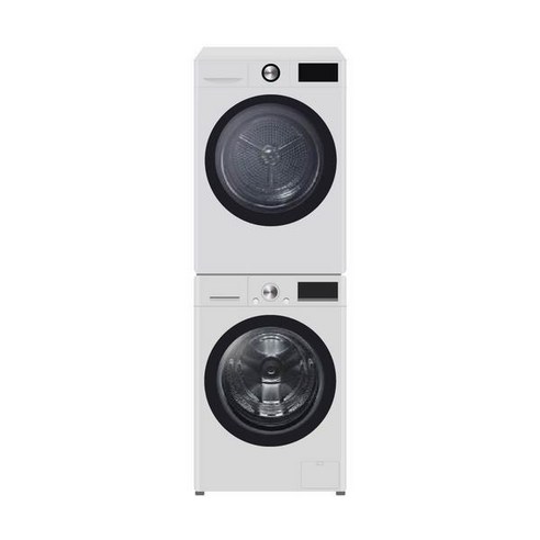 LG전자 트롬 오브제컬렉션 세탁기 + 건조기 세트 12kg + 10kg 방문설치, F12WVAR-RH10WTA(1등급), 릴리 화이트