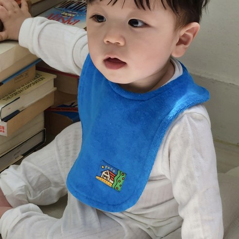 아부엘라 면 테리 턱받이 부드러운 면소재 컬러빕 1개입 국내생산