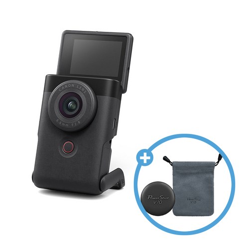 캐논코리아 정품 PowerShot V10 + 파우치 + 렌즈캡 [파워샷 V10] / 브이로그 카메라, V10(블랙)