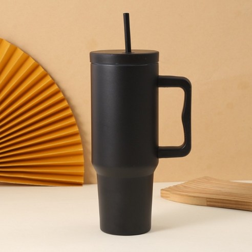 레디박스 1.18L 대용량 이중 보온 보냉 스텐 텀블러 손잡이, 1개, 1180ml, 블랙