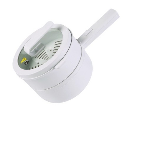 [NEW] 멀티쿠커 세라믹 2단 전기 라면포트 냄비 다기능 가정용 전기 냄비, 1.6L+찜기 화이트