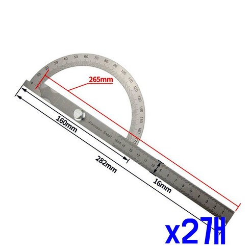 다용도 스테인리스 간편측정 각도기 자-C x2개 각도자 - 자/줄자 | 쿠팡