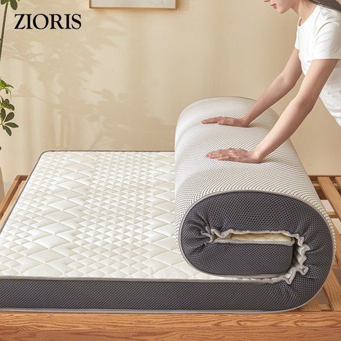 지오리스 꿀딥슬립 푹신한 접이식 바닥 및 침대용 25D 라텍스 메모리폼 매트리스 후기 분석 - 커버 디테일