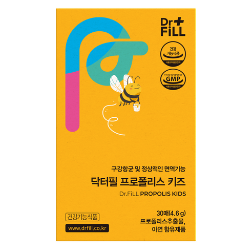 [닥터필] 프로폴리스 키즈 필름 아연 어린이 면역력 30매*1박스, 4.6g, 1박스