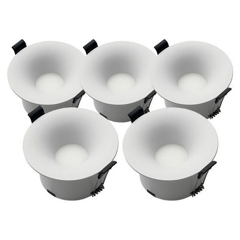 라인라이팅 LED 샤론 3인치 호른 다운라이트 확산형 12w (주광 전구 주백), 5개, 주백색(아이보리빛)