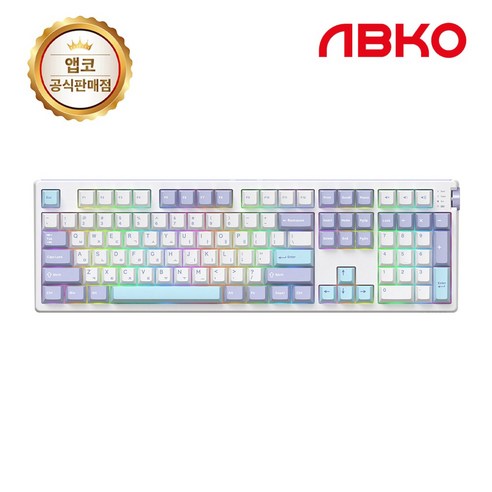 앱코 3모드 퀵스압 유무선 기계식 키보드, 마일드 블루, A108K, 벚꽃축 마일드 블루, A108K, 벚꽃축
