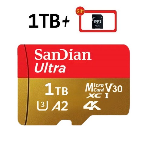 SanDian SD TF 플래시 메모리 카드 고속 휴대폰 드론 휴대용 기기용 2TB 1TB 256 GB 512GB ...