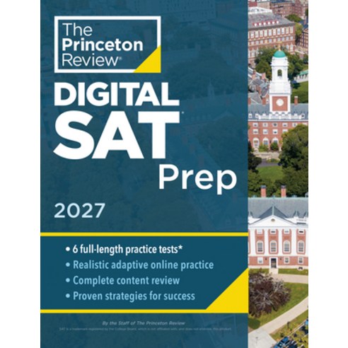 (영문도서)Princeton Review SAT Prep 2027: 4 Full-Length Practice Tests (2 in Book + 2 Ada... Paperback, English, The Princeton Review, Princeton Review