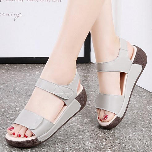 Modern Fashion 여성 발편한 키높이 샌들 스트랩 슈즈 W02