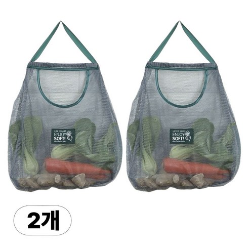 감성팩토리 특대형 야채 보관망, 2개, 그린