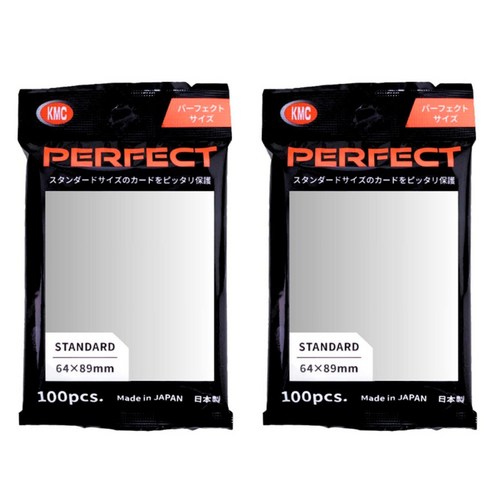 KMC 포켓몬카드 퍼팩트핏 사이즈 스탠다드용 64x89 mm 100매 | Perfect size Fit for standard card size, 2개