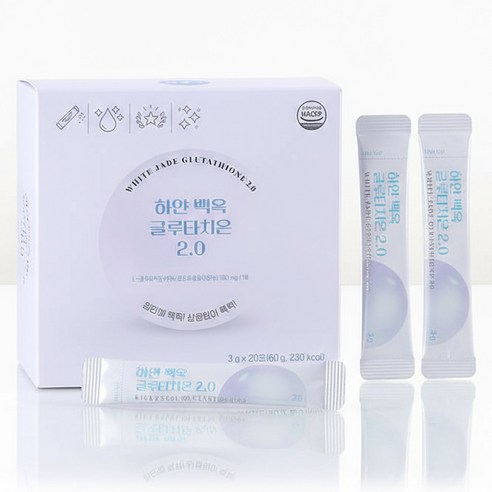 하얀백옥 2.0 미백 특허원료 고순도 글루타치온 콜라겐 비타민C, 60g, 1박스