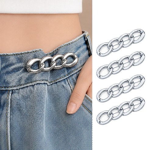 데이앤픽 바지 허리 줄이기 셀프 수선 옷핀 브로치 핀 4P, 4개, 실버
