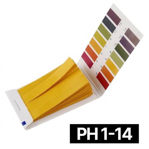제롯 PH 측정기 리트머스 종이 1-14 시험지, 1세트, 2개
