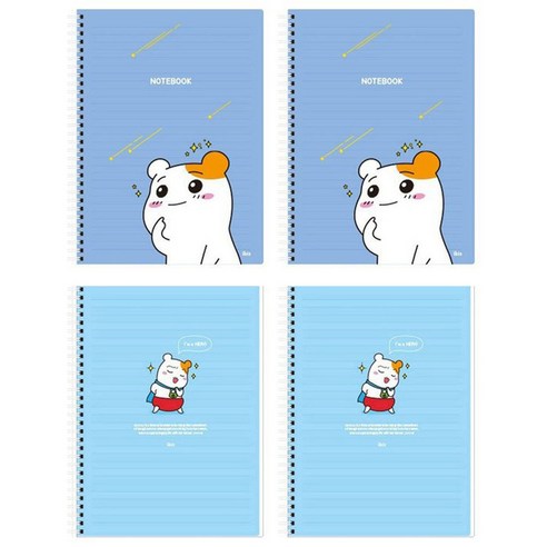 아이비스 에비츄 좌철스프링노트, 별똥별, 블루, 4개