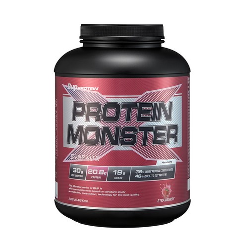 BUP 프로틴몬스터 X 딸기맛 2kg 헬스보충제 단백질보충제 운동러 솔직 후기 | 실사용 리뷰 썸네일