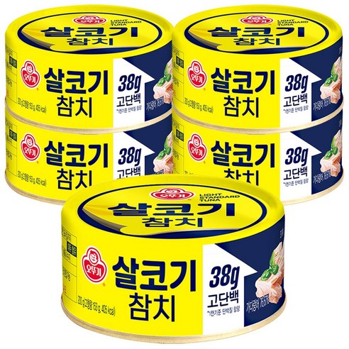 오뚜기 참치 살코기 통조림, 200g, 5개