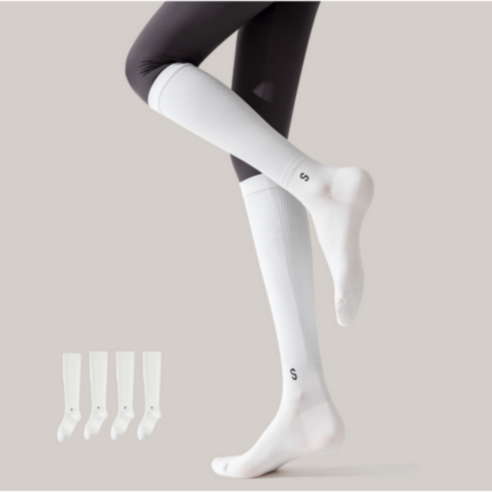 고탄성 골지 압박 필라테스 골프 요가 스포츠 롱삭스 2켤레 착용 후기 | 사이즈/핏 총정리 썸네일