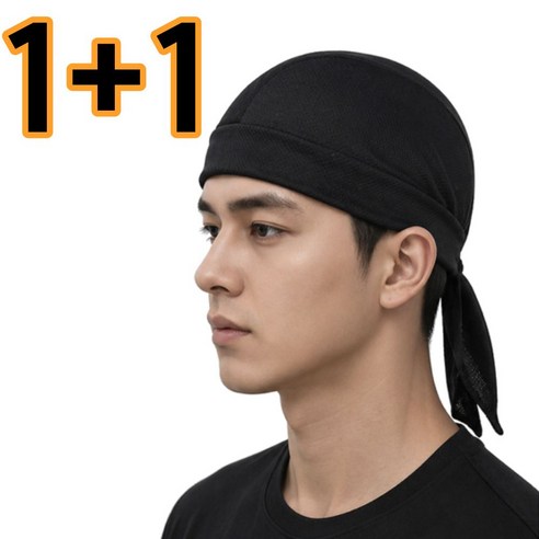팝픽스 쿨두건 시원한 메쉬 스포츠 두건, 2개, 무지블랙