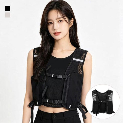 FANSYLI 러닝조끼 남녀공용 초경량 등산조끼 베스트 물통 수납 조깅 마라톤 헬스 런닝조끼 2604JLL505