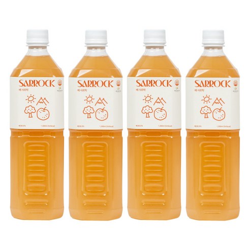 1L대용량 100프로 NFC 착즙주스 배 샤르락 물 한 방울도 넣지 않은 배즙 HACCP, 1L, 4개