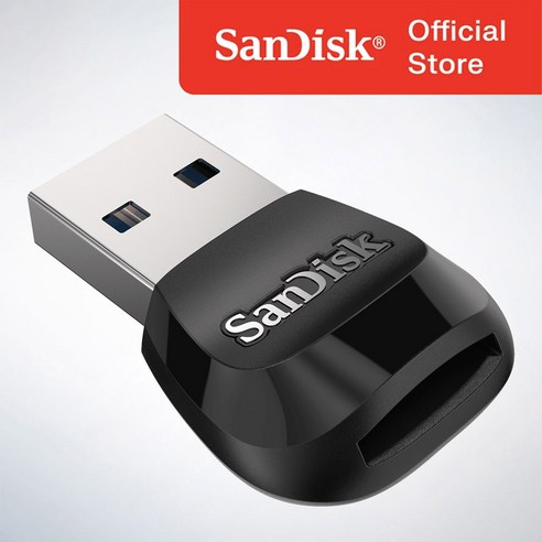 샌디스크 마이크로 SD카드 리더기 QuickFlow UHS-I SDDR-B731, 1개, BLACK