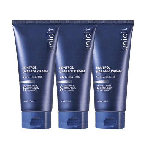 콘트롤 마사지 크림 각질제거 피지 모공 진정 8가지 임상완료, 3개, 150ml