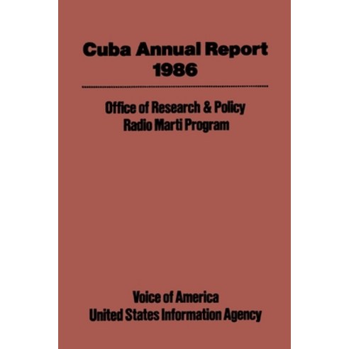 (영문도서)Cuba Annual Report: 1986 Paperback, Routledge, English, 9781138508774