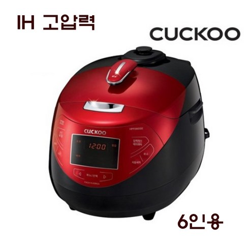 쿠쿠 열판 압력밥솥 6인용 레드블랙, CRP-N0680SR