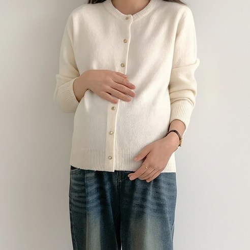 [당일출고] 수엠W 임산부 가디건 간절기 니트 긴팔 데일리룩 B052 클래식Y