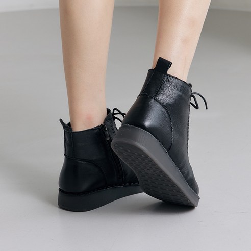 슈리오 여성 소가죽 발목 지퍼 앵클 숏 부츠 3cm 후기 분석 - 제품 상세 뷰