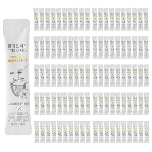 꿀같은하루 그대로담아 사양벌꿀 국내산 꿀스틱 10g, 100개 솔직 후기 | 실사용자 리뷰 분석 - 상품 이미지 1