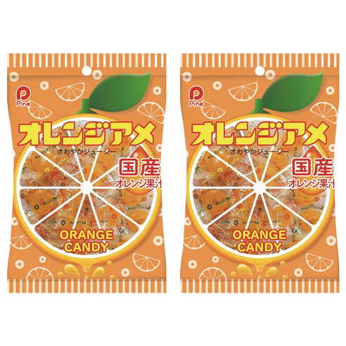 Pine 상큼한 쥬시 오렌지 캔디, 110g, 2개