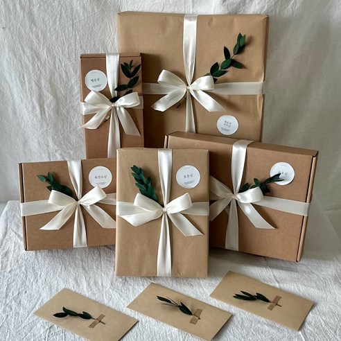 돌잔치이벤트선물 돌잡이이벤트선물 돌답례품 돌잡이 행사 감성 포장 5종 세트 (스티커 포함)