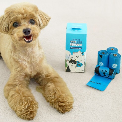 펫투데이 강아지 향기나는 산화 생분해 친환경 배변봉투 8롤(144매) 5개월분 이미지 2