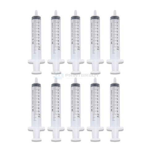 바늘없는 주사기 10ml 10개 실험용 동물급식 일회용 소분