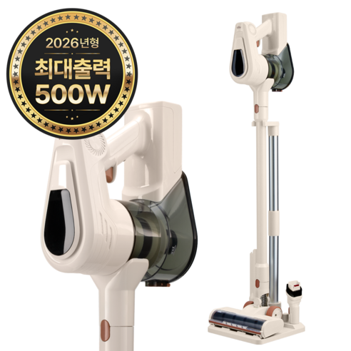 틸루 스톰 2026년형 차이슨 500W BLDC 무선 스틱 청소기 거치대 + 구성품, 아이보리무드