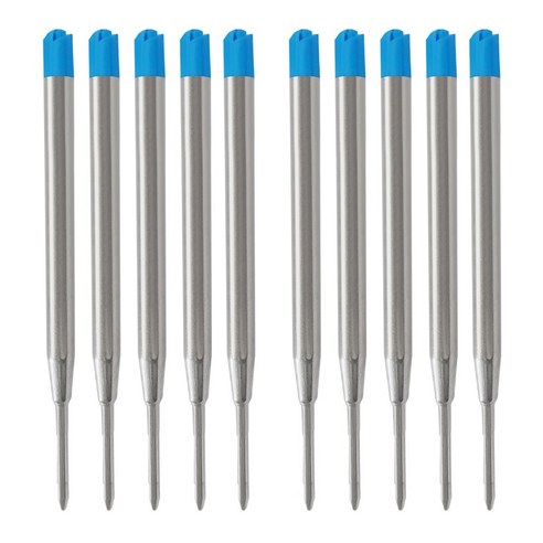 고급 리필심 부드러운 볼펜심 1mm, 10개, 블루