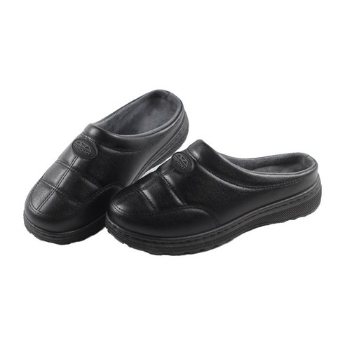 겨울 슬리퍼 정장에 어울리는 사무실 방한 아미뉴 슬리퍼 270, 270, 색상, 남블랙 섬네일