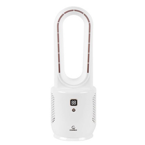 코멜리 저소음 BLDC USB 충전식 미니 탁상용 무엽 선풍기 화이트, CYF-MI1700