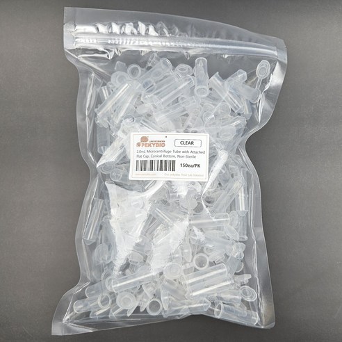 비멸균 2mL 마이크로 센트리퓨즈 원심분리 튜브 micro centrifuge tube 캡튜브 원심관, 2.0mL 150개