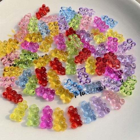 [SW] 참장식 펜턴트 100pcs, 곰젤리 100 pcs, 1개
