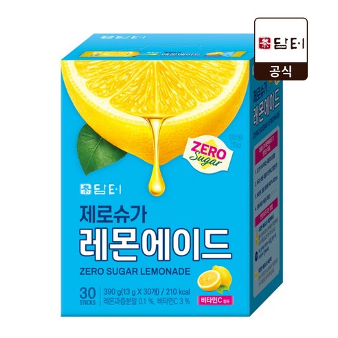 담터 제로슈가 레몬에이드, 1개, 30개입