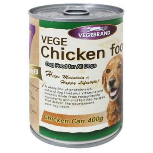 베게브랜드 강아지 통조림 대용량 캔, 닭, 400g, 1개